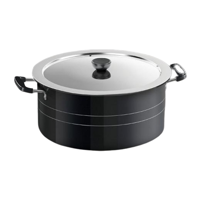 20 Litre Dum Biryani Pot | Aluminium Handi with Lid | 3-Layer Nonstick Coating | Scratch Resistant | Large Capacity Cooking Pot