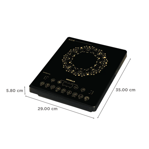 Havells Evo Cook TC-20 2000W Induction Cooktop | Touch Control | Fast Heating | Energy Efficient | Portable Cooktop | Black