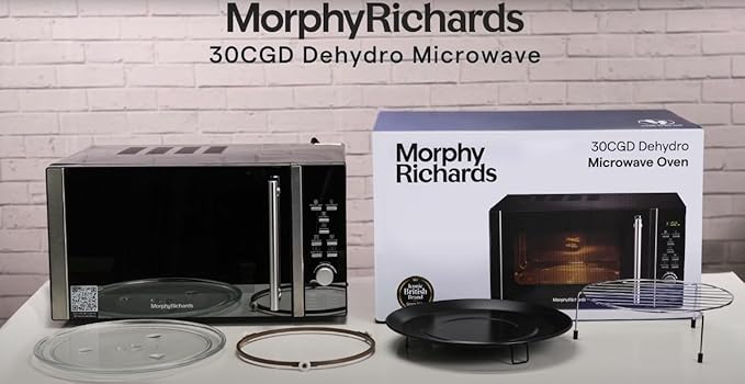 Morphy Richards 30CGD Dehydro 30L Convection Microwave Oven | 220 AutoCook Menus | Built-in Dehydrator | 1400W Microwave | 2200W Convection | 1250W Grill