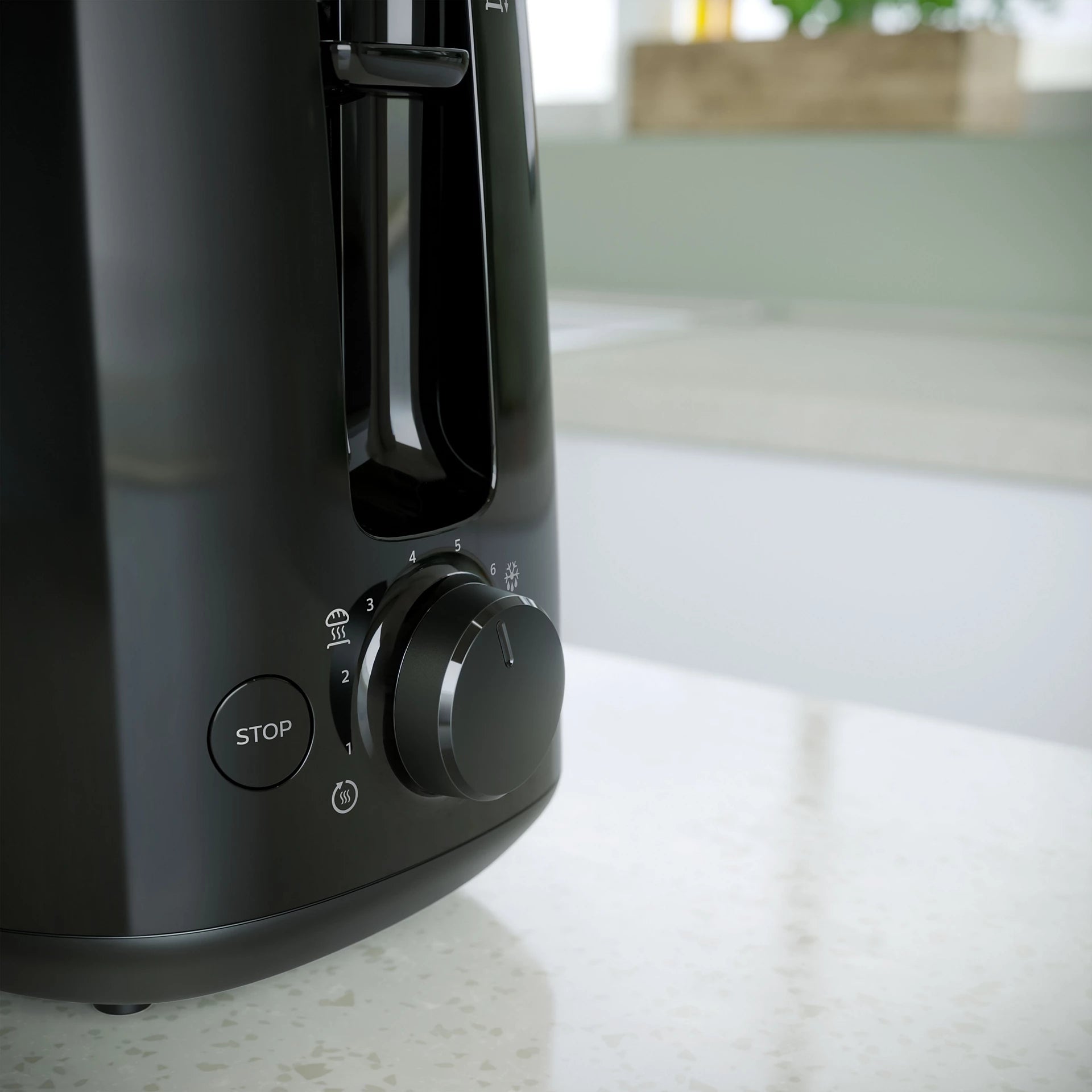 Philips 600W 2 Slice Pop-Up Toaster | 8 Browning Levels | Auto Shut-Off | Defrost & Cancel Function | Cool Touch Body | Black